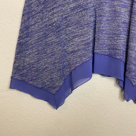 LOGO Lori Goldstein Space Dye Sweater Tank Top Size XS Sleeveless Blueberry - Picture 8 of 12